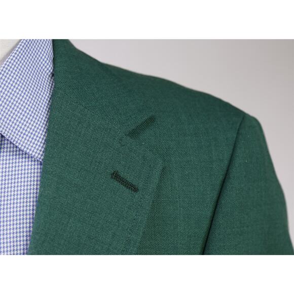 Vintage 70s 80s Masters Augusta Green Gold Button Blazer Jacket Botany 38R - Picture 4 of 7